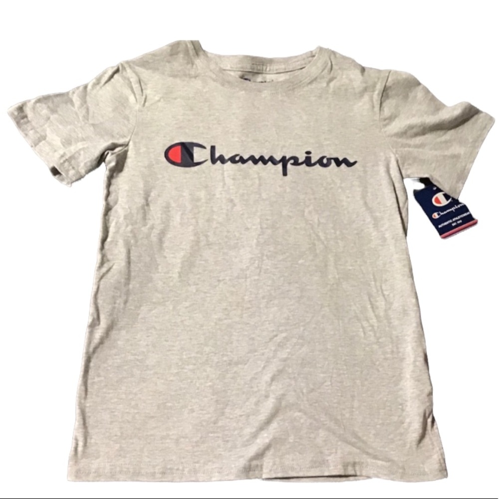 NWT Champion Gray Kids Short Sleeve T-shirt Medium
